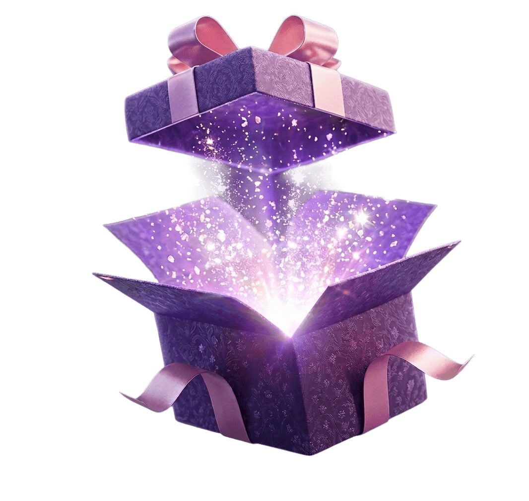 Opened gift box revealing light